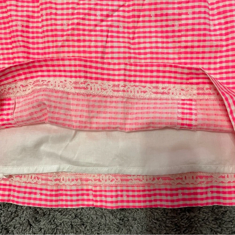 Lilly Pulitzer Strapless Seersucker Lowe Dress With Peplum Size 2 - Picture 8 of 8